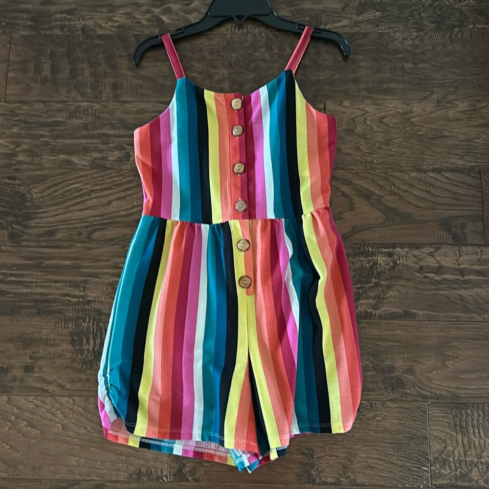 Colorful stripe romper